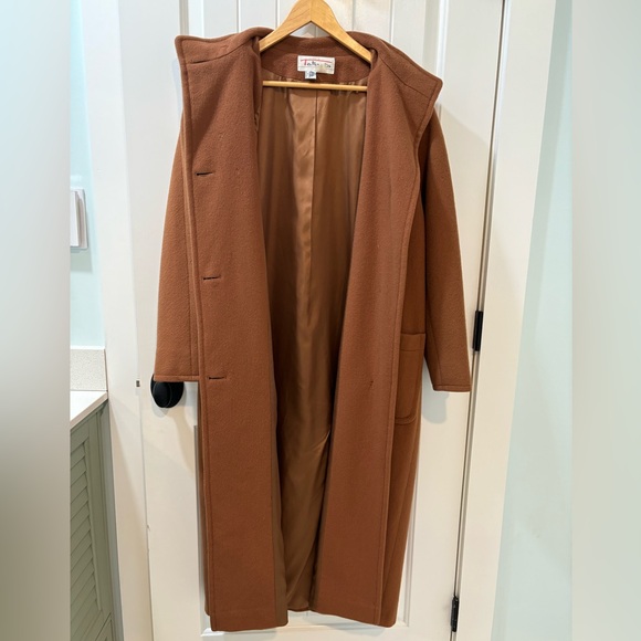 Talbots Size 8 Wool Trench Coat Vintage 80s 90s Style Cottagecore Old Money - Picture 4 of 15